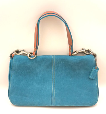 バッグ Coach Chelsea Hobo Blue Nubuck Shoulder COACH Chelsea Teal Nubuck Flap Hobo Blue Shoulder Bag | eBay