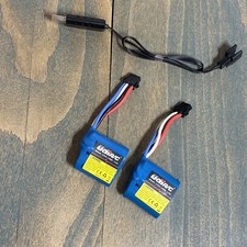 2x 7.4V 600MAh Li-ion Battery SM-4P plug/w/ Charger for UDIR/C 2.4G Boat (N9)