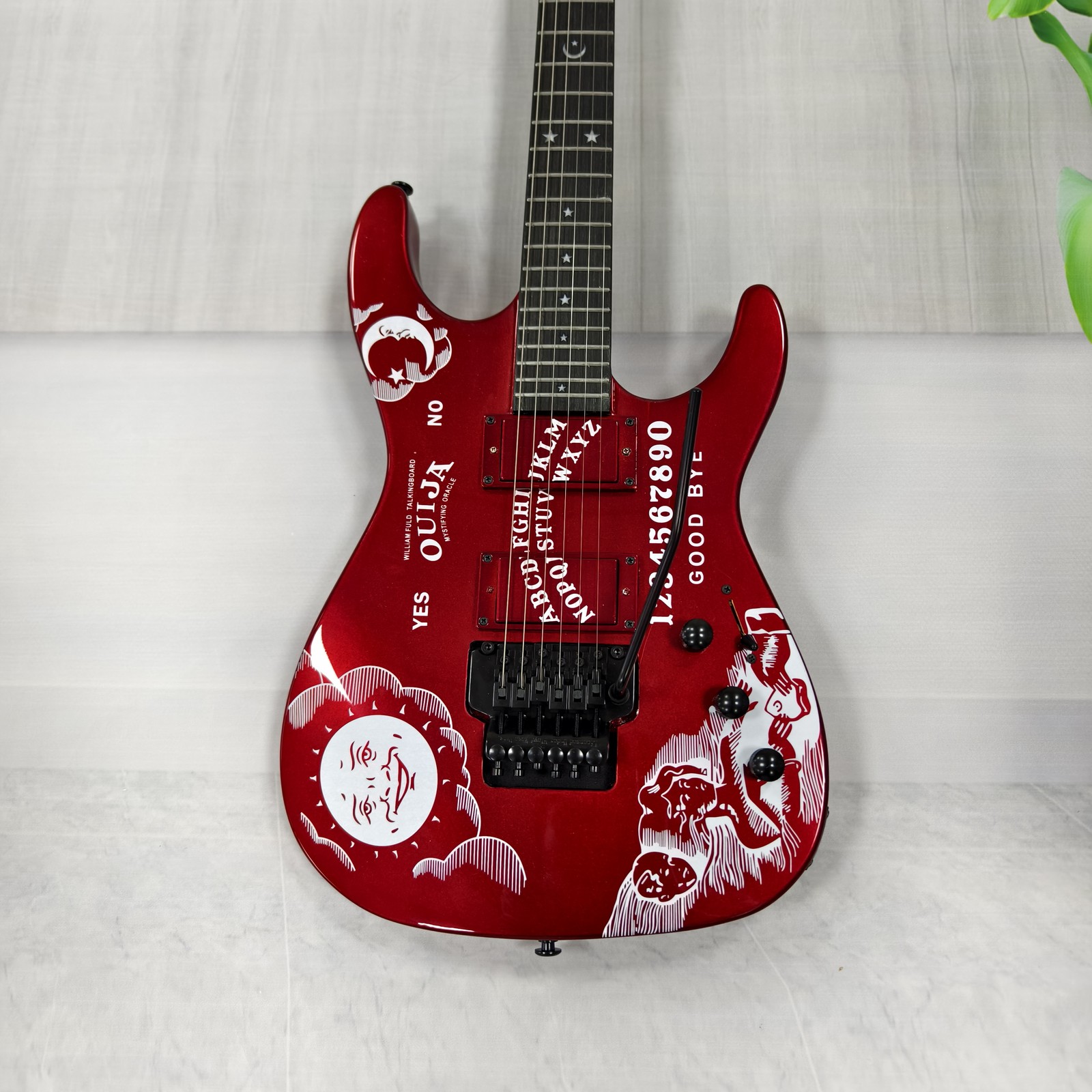 US ESP LTD Signature Series Electric Guitar - Ouija Board Red Graphic FR Bridge