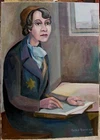 Ruth C Mannhart 1920-2004 Portrait Woman Writing