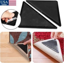 8Pcs Rug Carpet Mats Grippers Non Slip Anti-skid Washable Reusable Grips Pads US