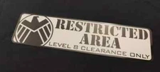 SHIELD Restricted Area Metal Aluminum Sign Avengers Hydra Mancave