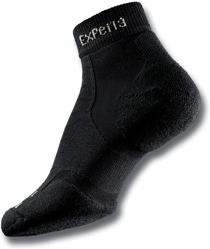Calze Uomo Thorlos Experia Multi-Sport: Basse, Imbottite E Leggere Per Sport E Tempo Libero – Taglia Unisex, Colore Nero/Grigio