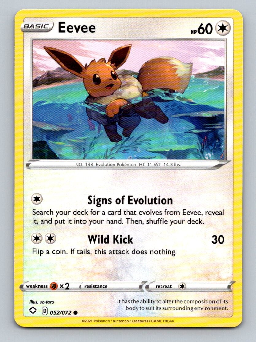 Eevee 052/072 - Shining Fates Reverse Holofoil