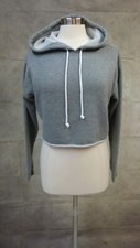 Wild Fable Women's Gray Cropped Hoodie Cotton Blend Size XS