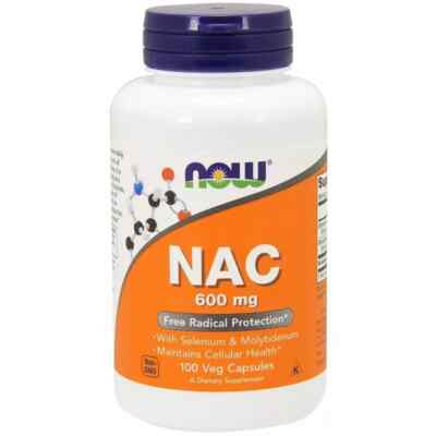 Now Foods, NAC, 600 mg, 100 pflanzliche Kapseln Antioxid Wirkung.
