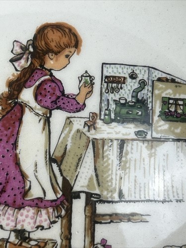 Trinket Powder Box Porcelain The Dollhouse Tea Party Like Holly Hobbie - Picture 4 of 16