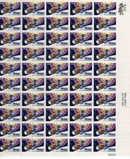 1974 10 cent Skylab Full Sheet of 50 Scott #1529, Mint NH