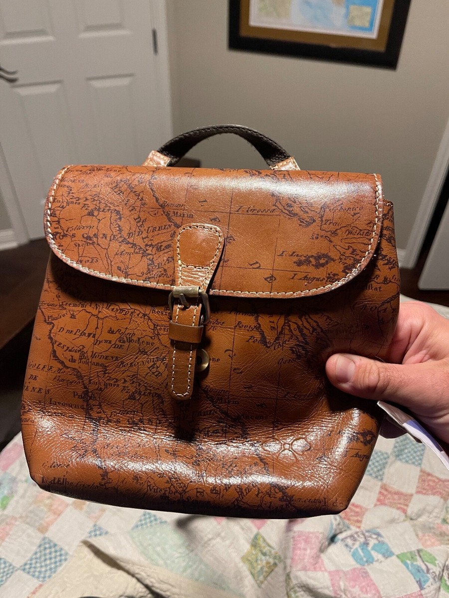 Patricia Nash Vatoni Map Small Convertible Leather Backpack/purse