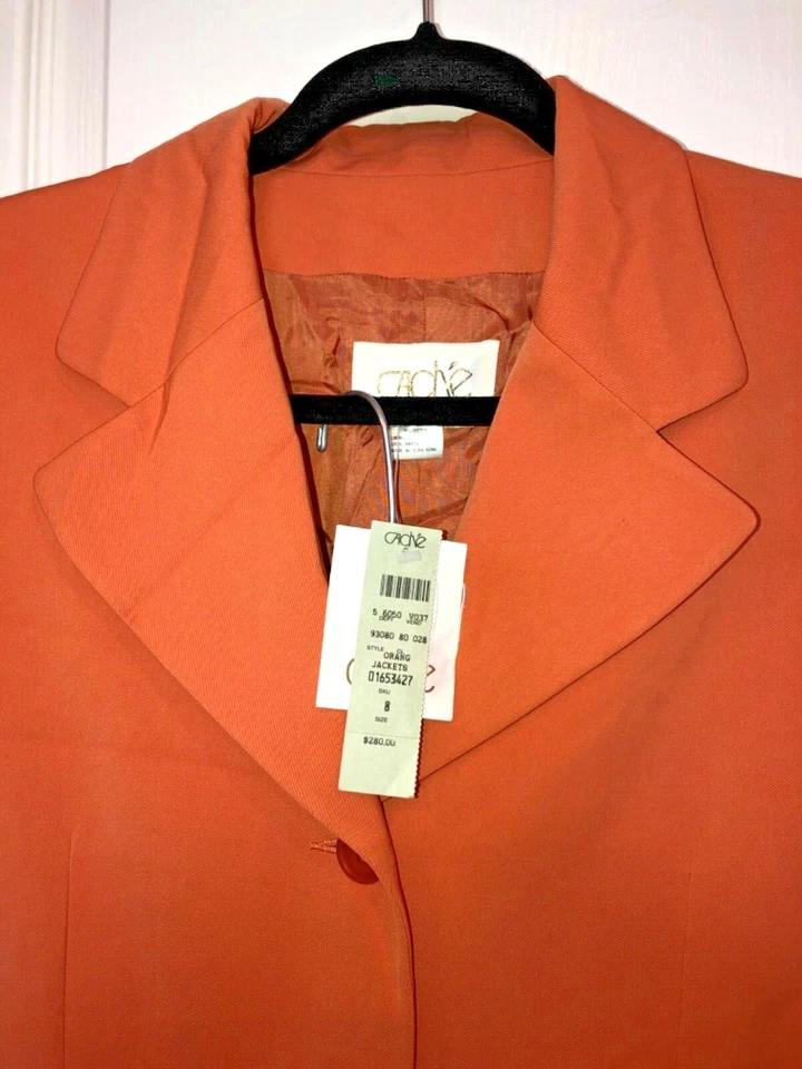 NWT VOTRE NOM PARIS PEACH 2 PIECE SUIT JACKET SZ 3-L & PANTS SIZE 8 - Image 4 of 4