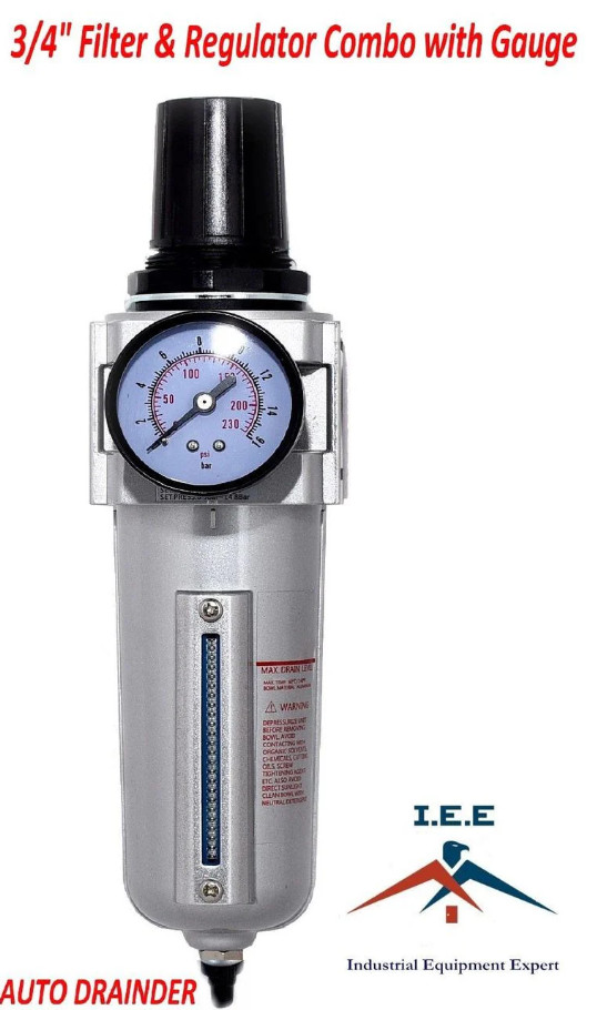 Regulator & Filter Combo W/ Gauge Auto Drain