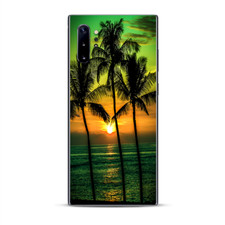Skins Decal Wrap for Samsung Note 10 Plus Sunset Palm Trees Ocean