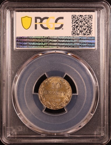 1840 Poland "Nicholas I" Silver 10 Groszy - PCGS MS63 - Excellent Eye Appeal! - Picture 4 of 7