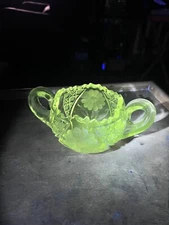 American Brilliant cut magnesium glass sugar bowl