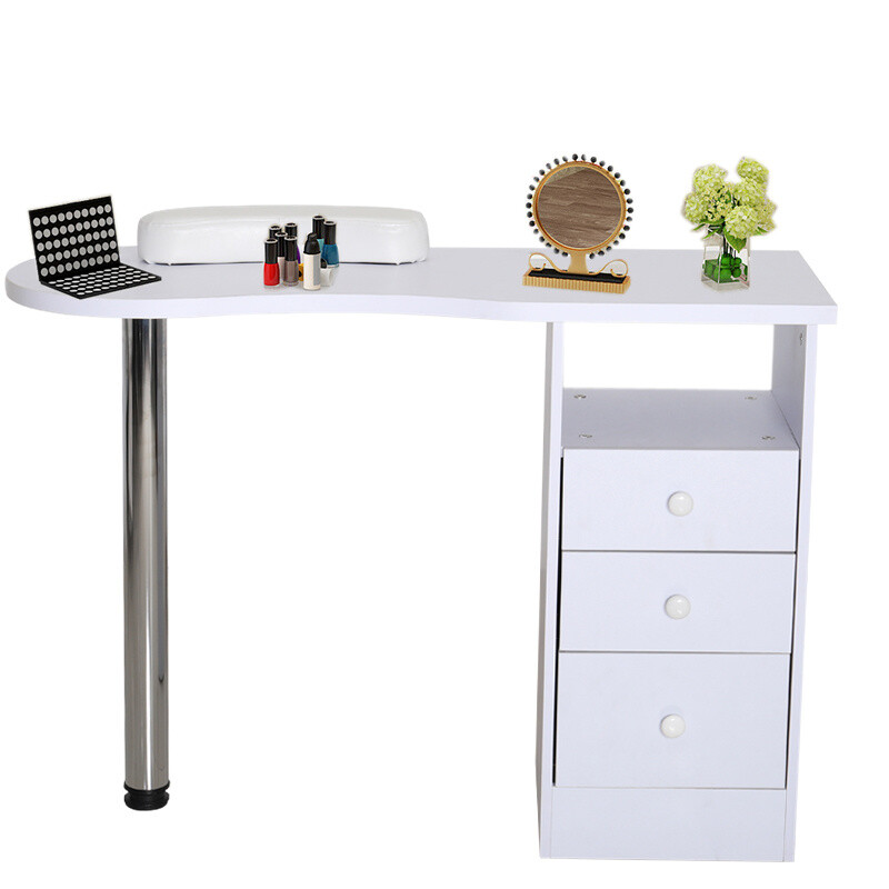 White Manicure Nail Table Bar Art Salon Beauty Station Technician