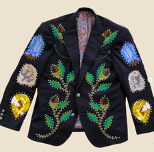 Men Designer 2Pc Floral Embroidered Western Country party cocktail prom outfits