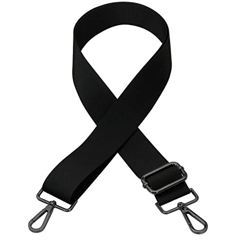 Purse Straps Replacement Crossbody Bag Solid Thick Black,gun Hardware