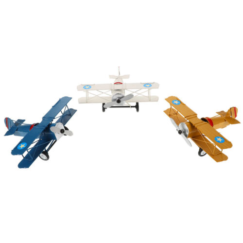 3pcs Retro Airplane Ornament Iron Aircraft Airplane Vintage Airplane Model