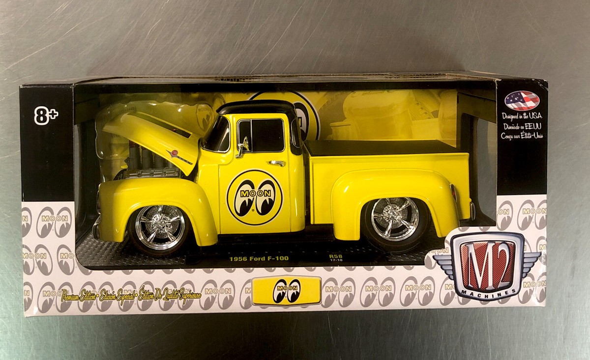 1/24 M2 machines '56 MOONEYES フォード F-100 M2 MACHINES MOONEYES 1956 FORD F-100 PICKUP TRUCK R58 YELLOW