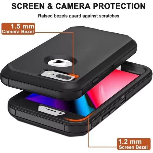 For iPhone SE 3 (2022) SE 2 (2020) 8 7 Shockproof Case Tough Defender Belt Clip - 第 21/39 張圖片