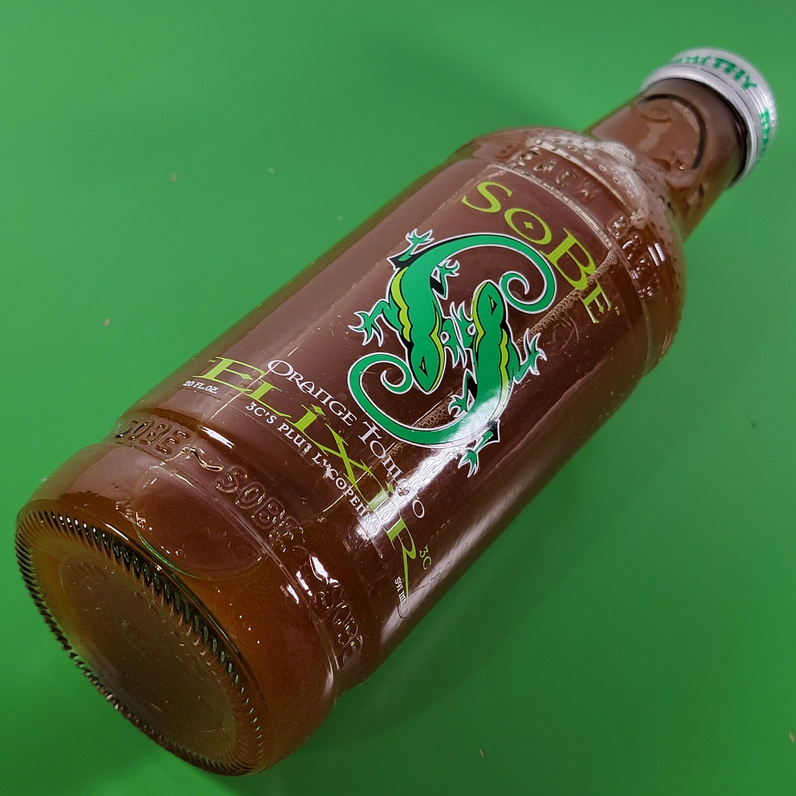 Vintage Bottle: SOBE ORANGE TOMATO ELIXIR | 20 oz. sealed - unopened