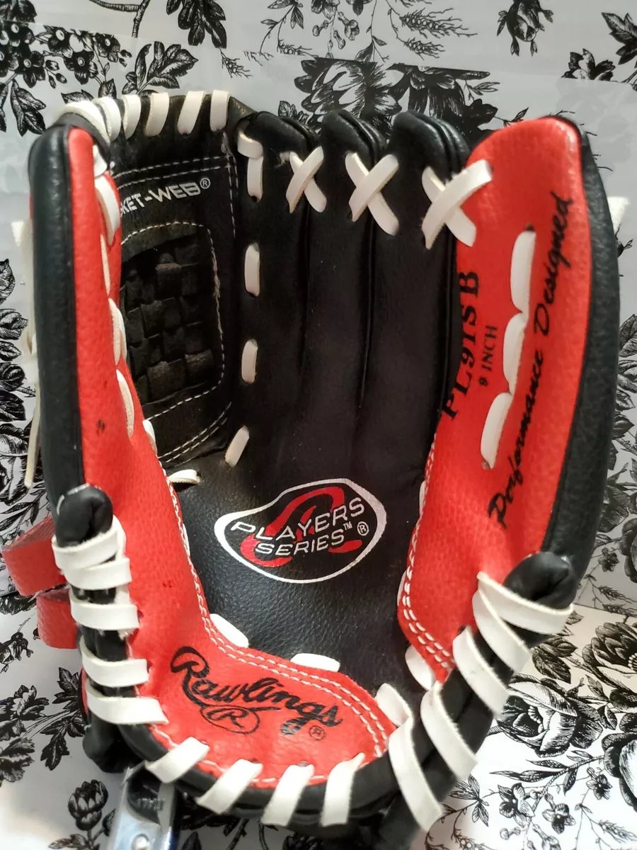 Red rawlings store baseball glove