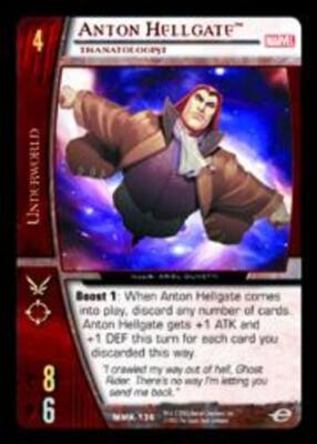VS System: Anton Hellgate, Thanatologist - Foil [Played] Marvel Knights TCG CCG 