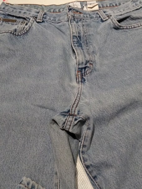 Vintage 90s Calvin Klein Men Sz 14 (34,5) x32 inseam Blue Jeans Medium Wash 