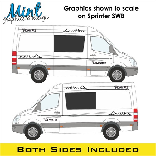 MWB MERCEDES SPRINTER Wohnmobil Aufkleber Aufkleber Van Grafik KEIN P&P 087 - Bild 3 von 4