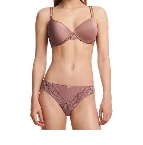 Chantelle CHAMPS ELYSEES Henne 2606 Smooth Custom Fit UW Bra 38C & 2603 Bikini L
