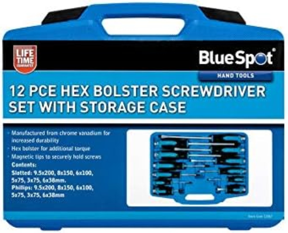 OFFERTA Set 12 Cacciaviti BlueSpot Esagonali Magnetici + Custodia Gratis