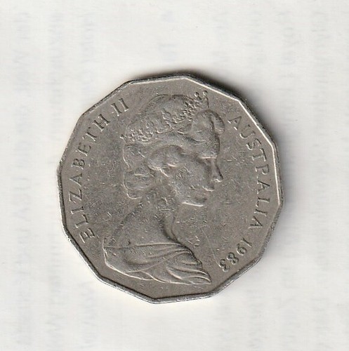Münze Australien 50 cent von 1983
