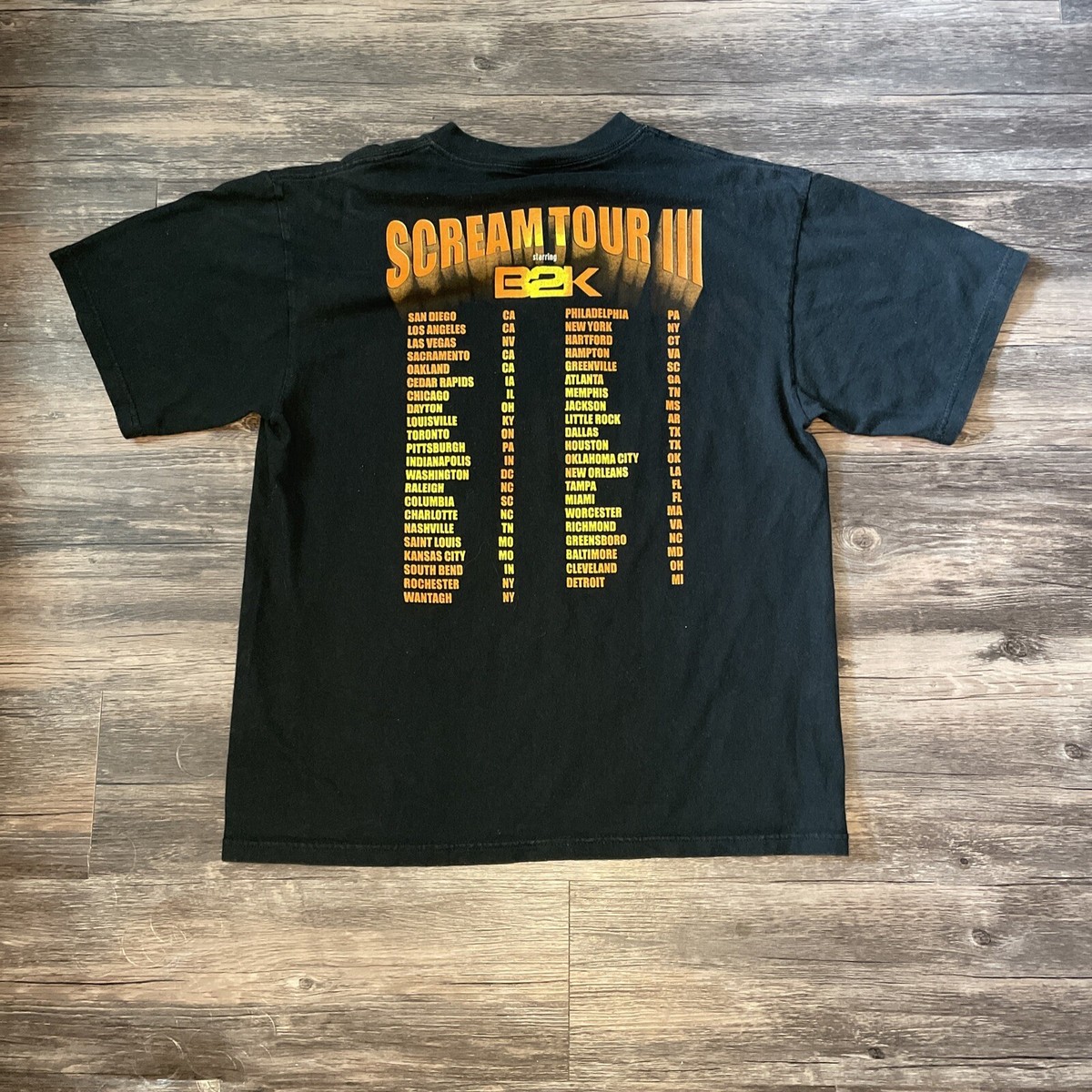 【threetimes】Vintage lettering tee Tシャツ (2 COLORS) Three Rock Days Music Grace Band Man's Vintage Oversized T