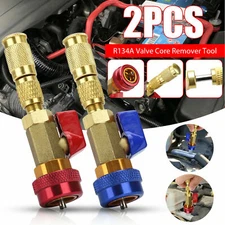 HVAC AC R134A R12 Valve Core High & Low Pressure Quick Remover Install Tool Set