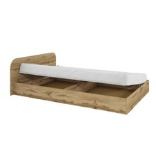 Letto moderno una piazza e mezza box contenitore 2 vani 120x190 oldwook CARDUCCI