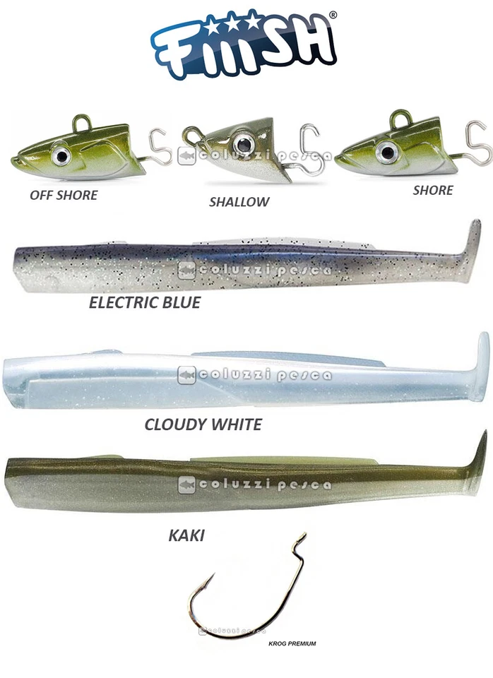 ARTIFICIALE FIIISH BLACK EEL MM 110 N 2 TESTE CORPI AMI PESCA SILICONE