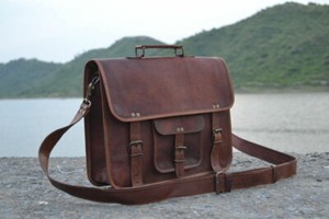 Bolso de Cuero Angustiado Bandolera Hombro Cartera Portátil Mujer Maletín  Para | eBay