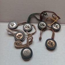 Lot 7 The Sak Replacement Bag Charm Tag Hangtag Wood Gold  Silver Color Metal