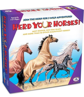 Herd Your Horses Board Game 3 Wild Adventures Aristoplay 2009 Sealed New