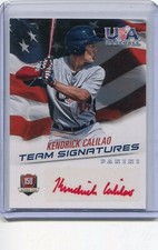 2015 USA Baseball 15U Team Signatures Kendrick Calilao Red Ink Auto 6/25