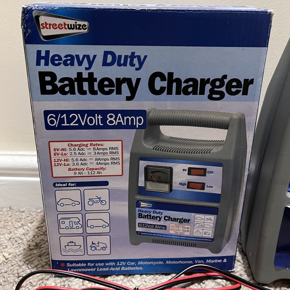 Streetwize Heavy Duty Automatic Battery Charger 6/12V Car Bike Leisure