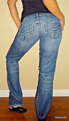 American Eagle Outfitters vtg vintage Straight Jeans Distressed Denim 2 