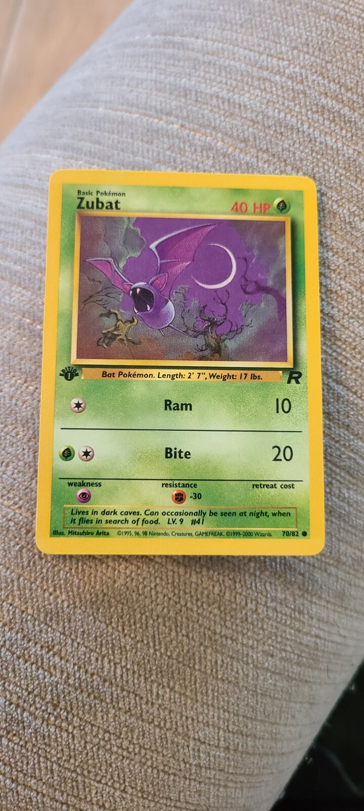 Pokemon Zubat 70/82 1st Edition Team Rocket NM