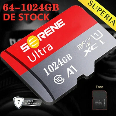 SERENE Nueva tarjeta Micro SD tarjeta tarjeta de memoria 256GB 512GB 1TB 325MB/s C10 tarjeta micro DE