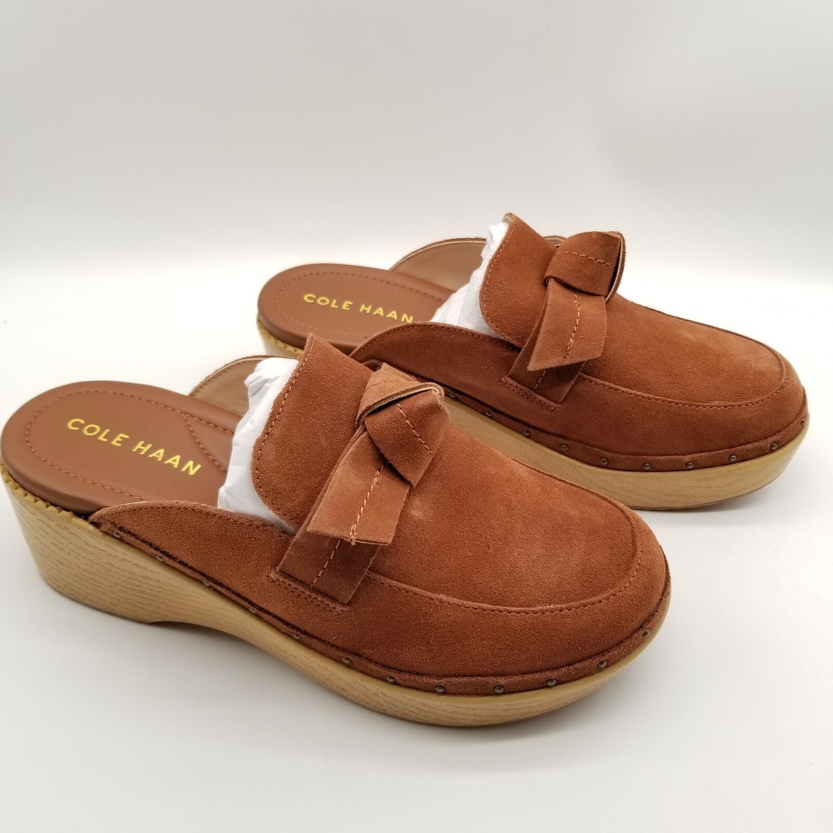 [COLE HAAN]★Cloudfeel Bow★WOMEN'S CLOGS Cole Haan Women Cloudfeel All Day Bow Mule Clogs Sz 6 B