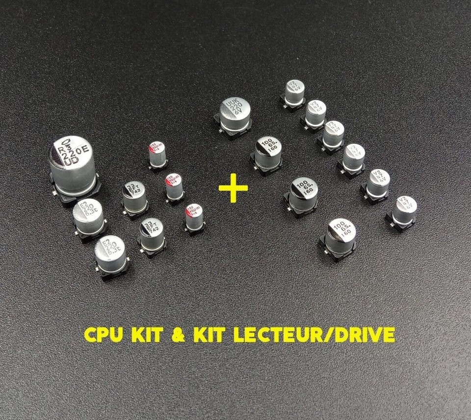 Nintendo Gamecube - Kit condensateurs CPU/lecteur drive - Cms - PAL - qualité +