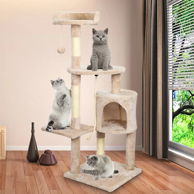 RTKTOUP Kratzbaum Kletterbaum Katzenkratzbaum Katzenbaum Spielbaum 112 cm kleine Stabil