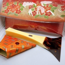 Shamisen Bachi Pick Traditional Instrument Tool with Case