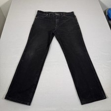 Wrangler Jeans Men 36x30 Black 936 Slim Straight Denim Pants Western Work Cowboy