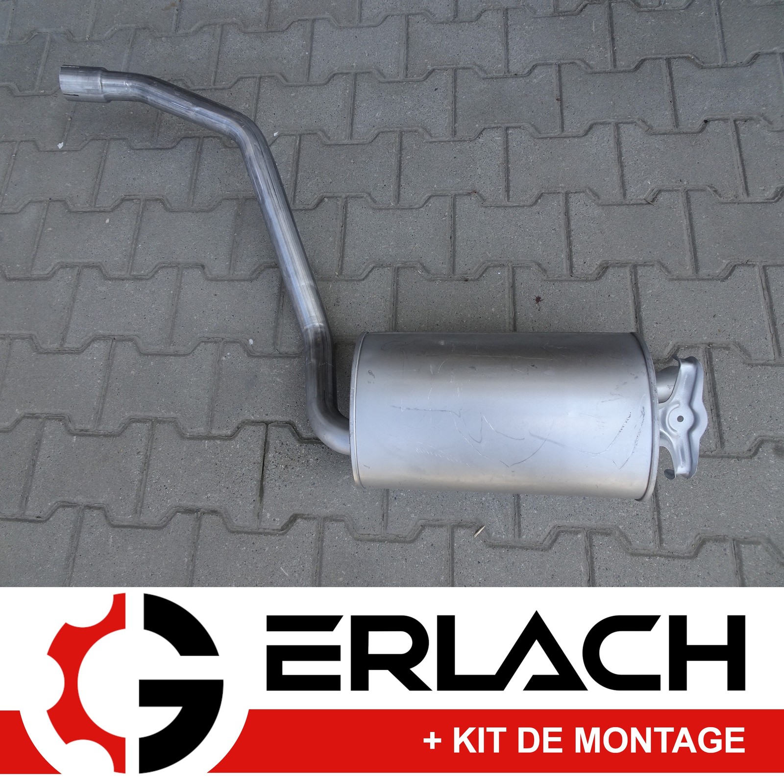 Silencieux arrière Mercedes 190 W201 en acier aluminisé de qualité supérieure